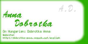 anna dobrotka business card